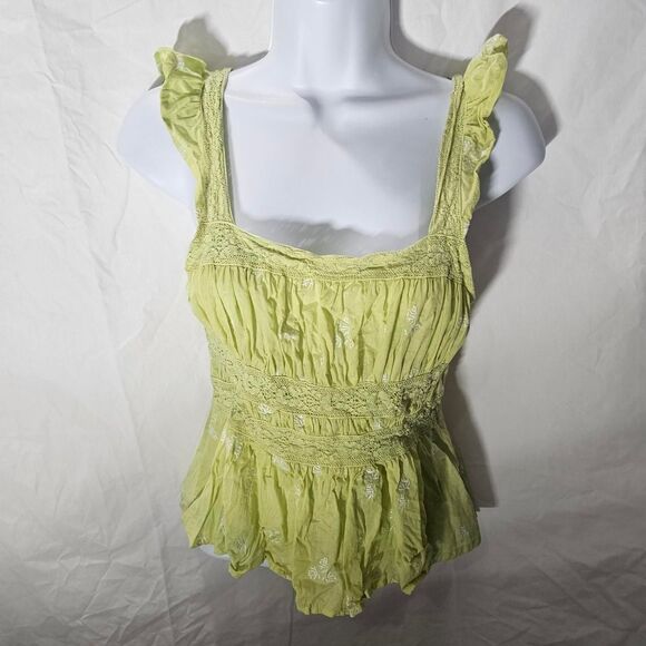 Free people lime green babydoll top - Picture 2 of 4